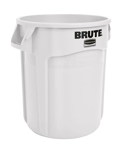 Conteneur BRUTE rond Rubbermaid 37,9 litres – Gris ou Blanc Conteneur RUBBERMAID Brute de 38 à 208 litres