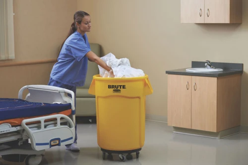 Conteneur BRUTE rond Rubbermaid 166,5 litres – 5 coloris Conteneur RUBBERMAID Brute de 38 à 208 litres