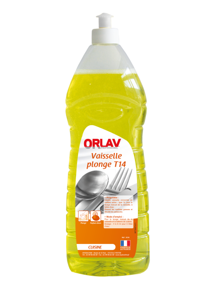 Liquide Vaisselle Main Citron Orlav 14% 1 L PRODUITS VAISSELLE