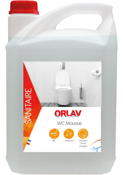 Orlav Wc Mousse  - Carton De 2 X 5 Litres Avec 1 Vadrouille Entretien sanitaire