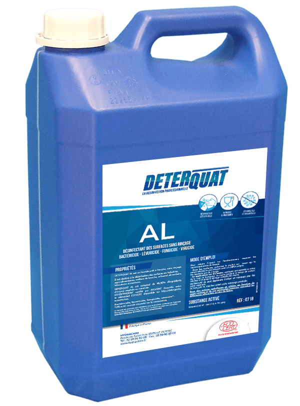 Deterquat Alimentaire Pour Nettoyage Et Desinfection Bidon De 5Litres  ECOCERT