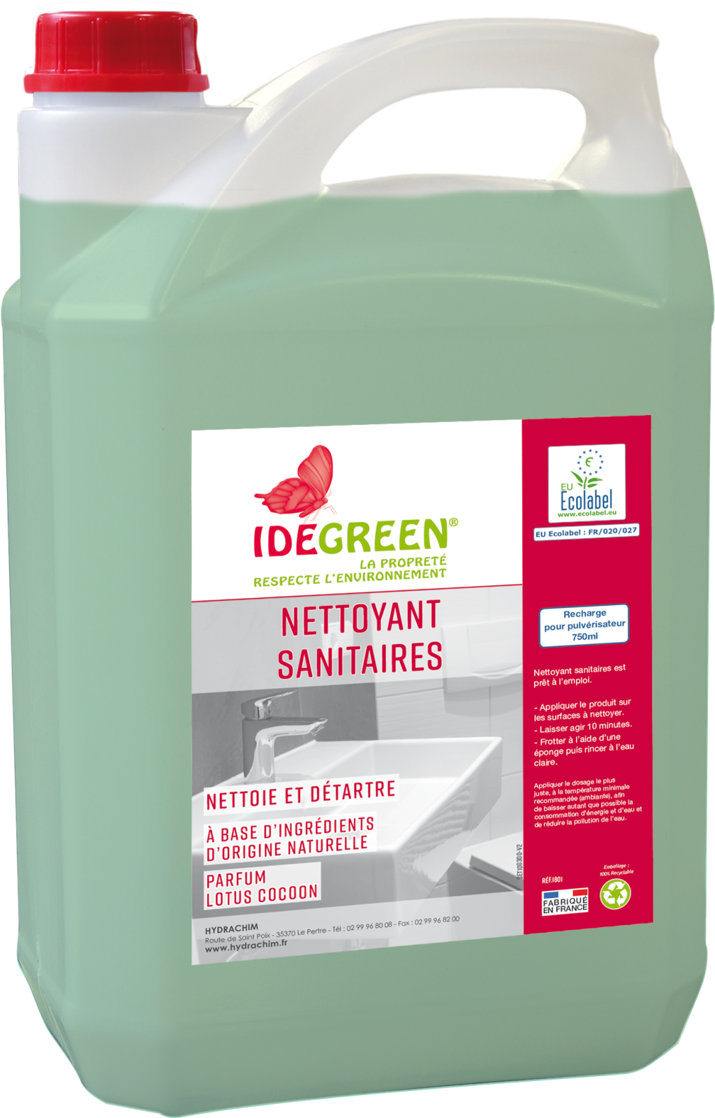 Gel WC nettoyant détartrant GREEN R à 5,80 € HT