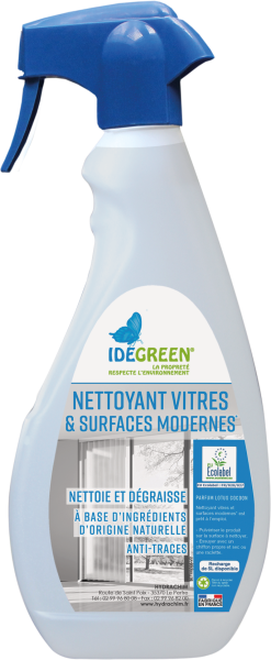 Nettoyant Vitre Et Surface Moderne Ecologique Idegreen Le Bidon De 750Ml Produits écolabel
