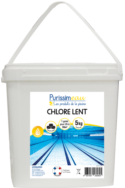 Chlore Lent Tablette De 250G Le Seau De 5Kg Accueil