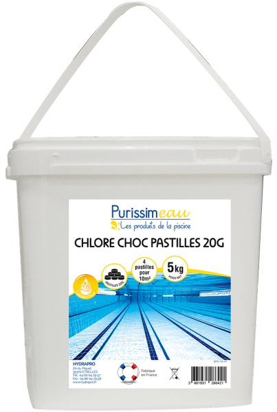 Chlore Choc Tablette De 20G Le Seau De 5Kg TRAITEMENT CHLORE CHOC