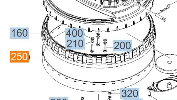 Jupe anti éclaboussure pour autolaveuse Karcher  BD 38/12 repère 250 Accessoires autolaveuses