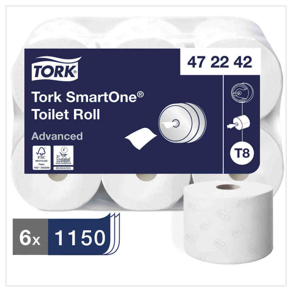 Lot De 6 Rouleaux De Papier Toilette Smartone Tork Papier toilette et distributeur