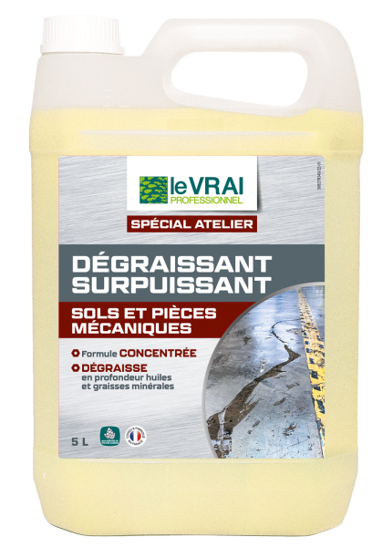 Le vrai professionnel dégraissant pièces mécaniques élimine les huiles et graisses minérales 5L Le lavage