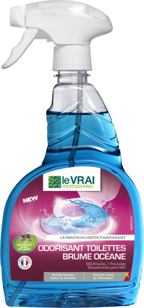 Le vrai professionnel odorisant toilettes 750ml - Parfum au choix Entretien sanitaire