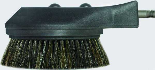 Brosse Rotative Noire Crin Naturel Raccordement 1/4M Brosse de lavage rotative