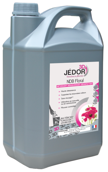 Jedor 3D Detergent -Le Bidon De 5 Litres Parfum Au Choix( Floral,Pamplemousse,Citron Vert,Ambiance) Entretien des sols