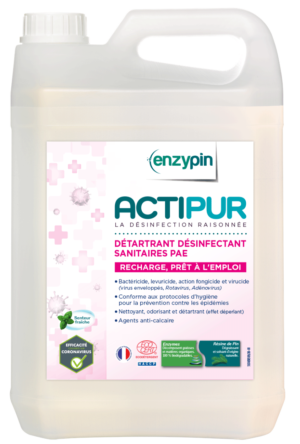 LE VRAI PROFESSIONNEL ACTIPUR DÉSINFECTANT SANITAIRES PRÊT À L’EMPLOI LE BIDON DE 5L Entretien sanitaire