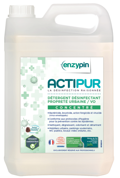Le vrai professionnel actipur désinfectant vide ordures concentré labellisé - Bidon 5L Surodorant & nettoyant VO