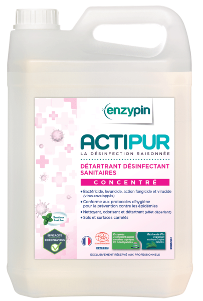 LE VRAI PROFESSIONNEL ACTIPUR DÉSINFECTANT SANITAIRES CONCENTRÉ BIDON 5L Entretien sanitaire