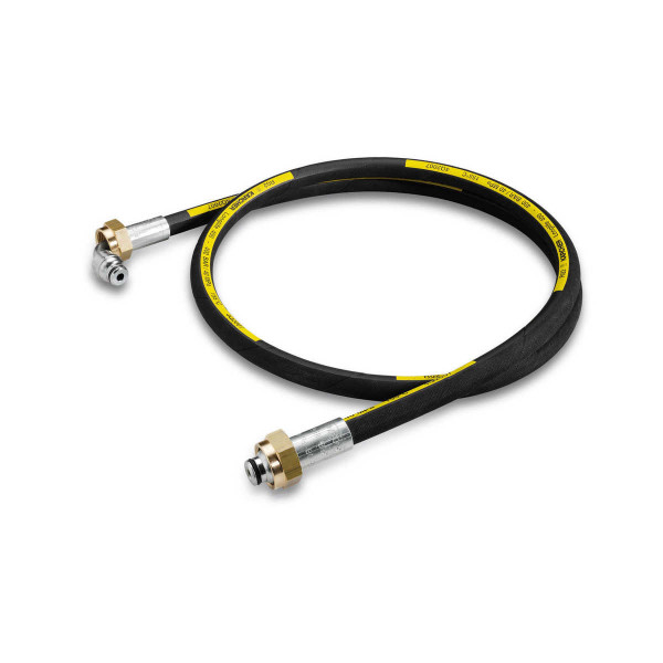 Flexible haute pression coudé, 1.5 m, DN 8, 400 bar, 1 x M22 x 1,5 / 1 x raccord AVS pour tambour enrouleur Accessoires et Composants