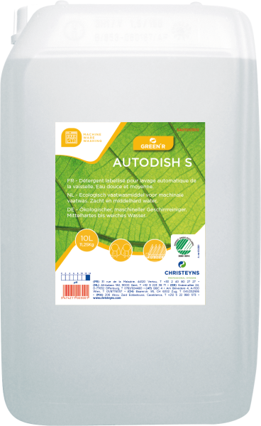 GREEN'R Autodish S Détergent pour lave-vaisselle automatique. Eau moyenne et douce 20L PRODUITS VAISSELLE