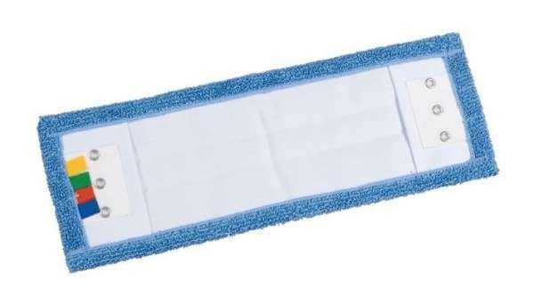 Frange Microfibre Bleue  50 Cm Microfibres Bleue ,Poches + Languettes Le lavage