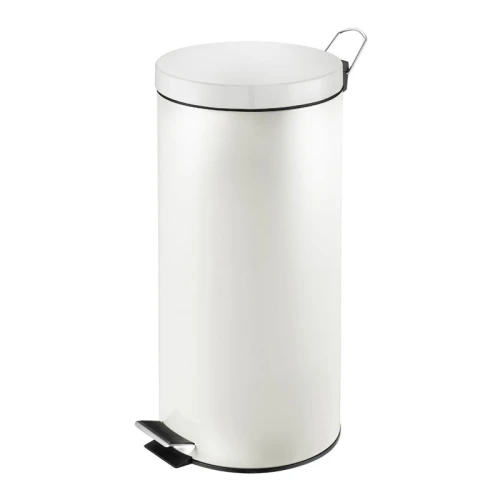 Poubelle A Pedale 30 Litres Blanc Poubelle à pédale
