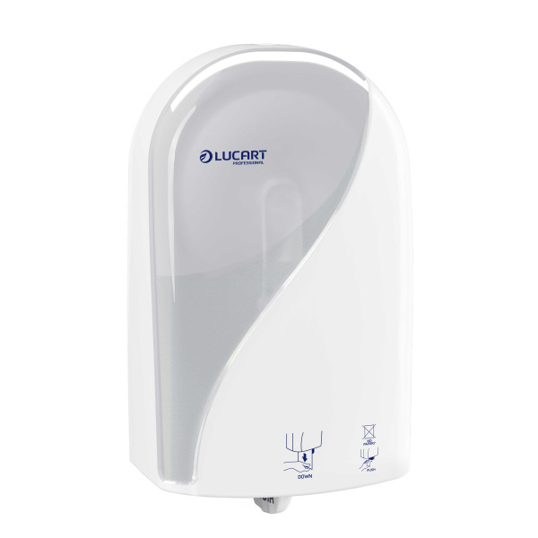 Distributeur Identity Toilet Blanc A Découpe Automatique Papier toilette et distributeur