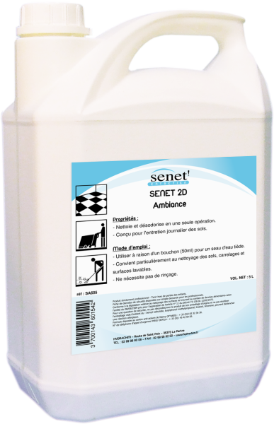 Detergent 2 D Senet Parfum Au Choix Le Bidon De 5 Litres  ( Lavande, Fraise, Citron Vert, Ambiance, Floral) Entretien des sols