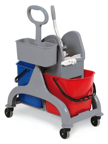 Chariot De Lavage Bi Bac 2X15L Sur Roulettes Avec Presse Et Bac Chariots de lavage