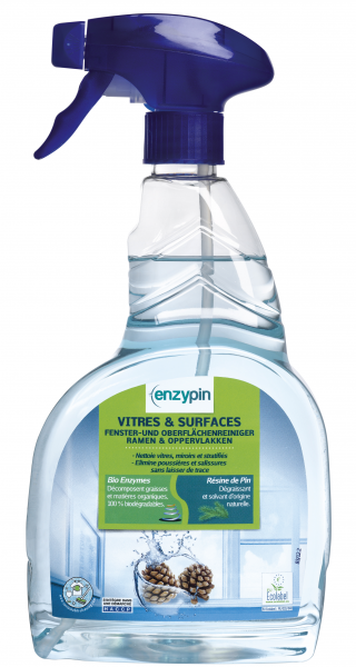 Le vrai professionnel détergent surfaces vitrées écologique technologie enzypin Pulve 750Ml Produits écolabel