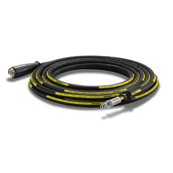 Flexible haute pression Longlife, 20 m, DN 8, 400 bar, 1 x M22 x 1,5 / 1 x raccord AVS pour tambour enrouleur Nettoyeur haute pression : Accessoires & composants