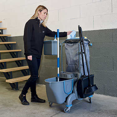CHARIOT DE MENAGE 15+10L COMPLET Les chariots