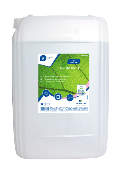 Assouplissant concentré pour machine professionnelle Ecolabel Bidon de 20L Lessive linge