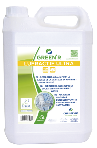 GREEN R LUFRACTIF ULTRA POUR EAU DURE 5L Vaisselle machine