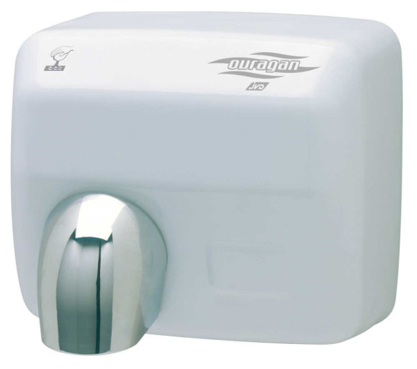 Sèche-Mains OURAGAN blanc automatique à air chaud Sèche-mains électrique et seche main air pulsé