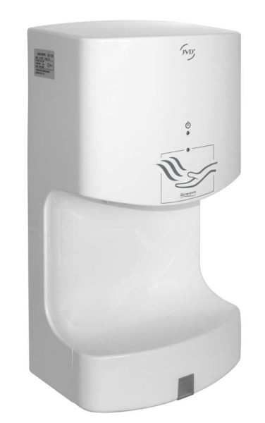 Seche Main Electrique Air Pulse Jvd Airwave Blanc Sèche-mains électrique et seche main air pulsé