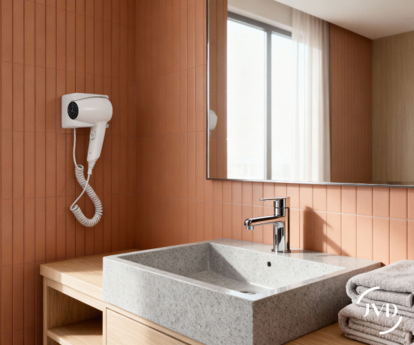 Seche Cheveux Glow mural blanc 1400W Seche cheveux