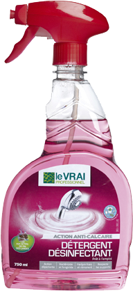 Désinfectant détartrant pour sanitaires Ecolabel - spray de 750 ml