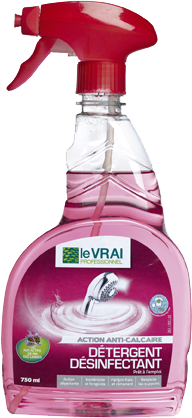Le vrai professionnel détergent désinfectant sanitaires prêt à l’emploi anti-calcaire Le Spray De 750Ml Entretien sanitaire