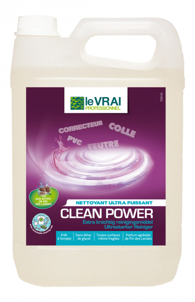 Le Vrai Clean Power - Detachant Ultra Puissant - 5 Litres Nettoyant multi-surfaces