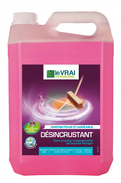 Le vrai professionnel désincrustant détartrant puissant après travaux 5 Litres Décapage