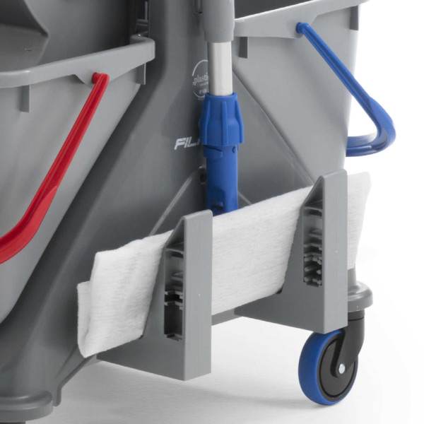Pack Chariot De Lavage Bi Bac 2X15L Sur Roulettes Avec Presse Et Bac+ Manche Telescopique+Support Chariots de lavage