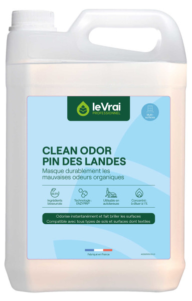 Le vrai professionnel clean odor pin des landes élimine les mauvaises odeurs - Bidon 5 Litres DESODORISANT