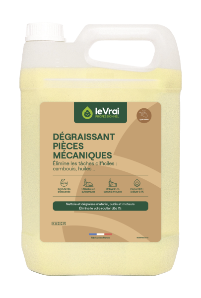 Le vrai professionnel dégraissant pièces mécaniques élimine les huiles et graisses minérales 5L Le lavage