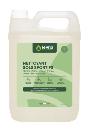 Le vrai professionnel nettoyant sols sportifs détergent alcalin ultra-puissant 5 Litres Détergents sol