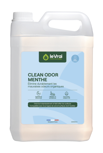 Le vrai professionnel clean odor menthe destructeur d’odeur technologie enzypin - Bidon 5 Litres DESODORISANT