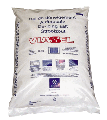 Palette de 42 sacs de 25 kg de Sel de déneigement conforme NF-P 98-180