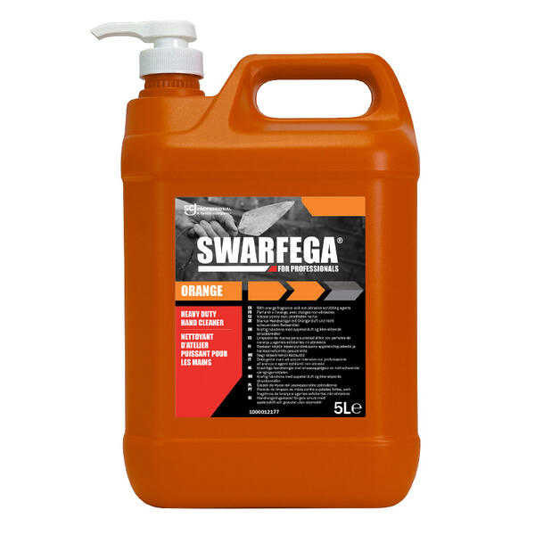 Swarfega Orange – Crème nettoyante mains d’atelier haute performance anti-graisses et huiles Bidon pompe 5L SAVONS ET GELS POUR LES MAINS
