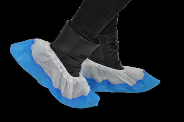 Surchaussure PLP blanche avec semelle bleue Colis De 300 Protection individuelle