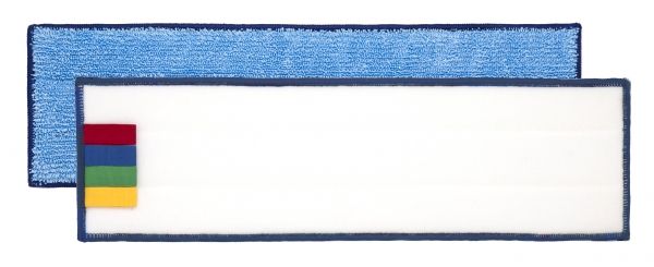Frange Microfibre Bleue  40 Cm Fixation Velcro Accueil