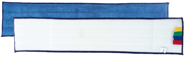 Frange  Microfibre Bleue  60 Cm Fixation Velcro Le lavage