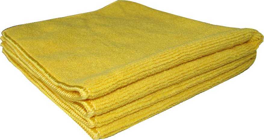 Lot De 5 Chiffons Microfibre Jaune 38X38Cm