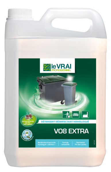 Le vrai professionnel vo8 extra détergent désinfectant VO 5Litres Surodorant & nettoyant VO